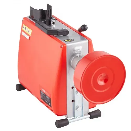 VEVOR Rohrreinigungsmaschine, 66 Fuß x 5/8 Zoll, 250 W elektrische Rohrreinigungsmaschine mit manueller Zuführung – mit 7 Schneidern, 2 Stahlkabeln (66' x 5/8" und 15' x 3/8") und CW/CCW-Steuerung für 1,6" bis 4" Rohre – Bild 9
