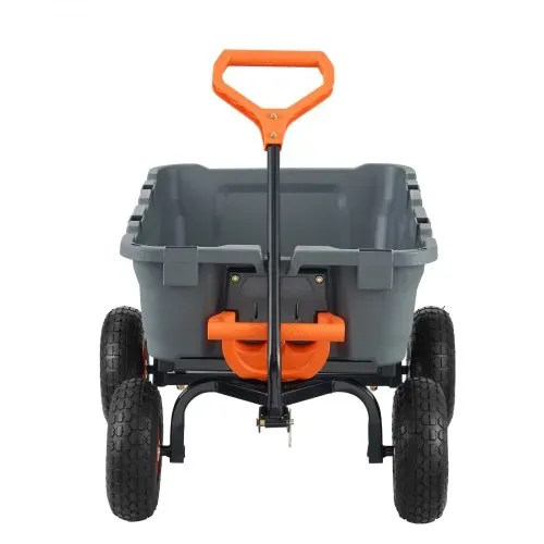 VEVOR Gartenwagen, Gartenkarre mit leicht zu montierendem Stahlrahmen, Kippbarer Transportwagen mit umwandelbarem 2-in-1-Griff, Mehrzweck-Schubkarre mit 360 kg Tragfähigkeit, 255 mm Reifen – Bild 8