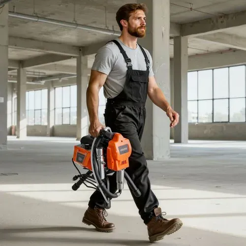VEVOR Airless-Farbspritzgerät Sprühgerät 1500 W 3300 psi, 2,65 L/min Farbsprühsystem mit Reinigungsbürste & Schlauch & Verlängerungsstange & Düsen, Farbsprühgerät für Wohnungen, Gebäude – Bild 7