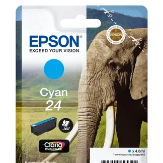 Epson Elephant Singlepack Cyan 24 Claria Photo HD Ink Epson Elephant Singlepack Cyan 24 Claria Photo HD Ink