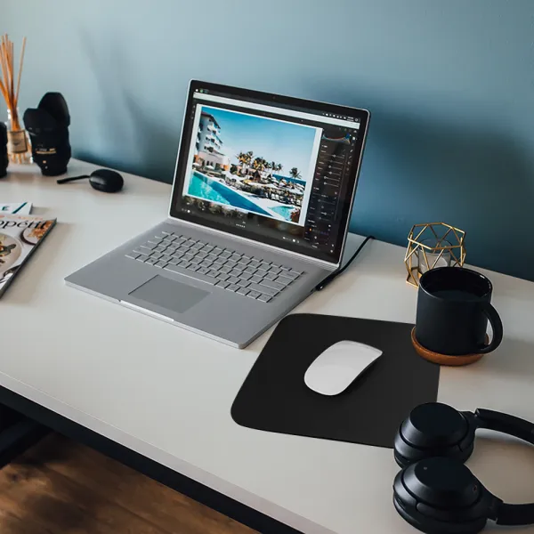 Mauspad, 220 x 250 mm, schwarz – Bild 3