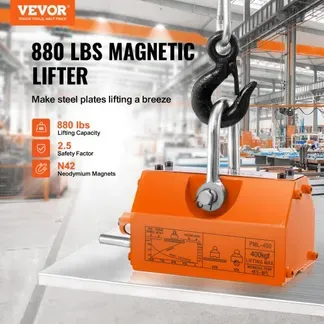 VEVOR Magnetheber, 400 kg Zugkapazität, 2,5 Sicherheitsfaktor, Neodym & Stahl, Hebemagnet mit Freigabe, Permanent-Hebemagnete, Schwerlastmagnet für Hebe, Ladenkran, Block, Brett VEVOR Magnetheber, 400 kg Zugkapazität, 2,5 Sicherheitsfaktor, Neodym & Stahl, Hebemagnet mit Freigabe, Permanent-Hebemagnete, Schwerlastmagnet für Hebe, Ladenkran, Block, Brett