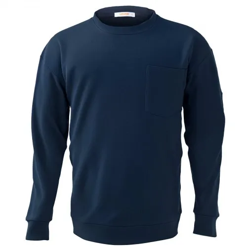 VEVOR Langarmshirt, flammhemmend, leichte, 7 oz atmungsaktive Baumwolle, Arbeitskleidung für Herren mit Vorschrumpfbehandlung & Tasche, für Schweißer, Elektriker, Marineblau, 2XL VEVOR Langarmshirt, flammhemmend, leichte, 7 oz atmungsaktive Baumwolle, Arbeitskleidung für Herren mit Vorschrumpfbehandlung & Tasche, für Schweißer, Elektriker, Marineblau, 2XL