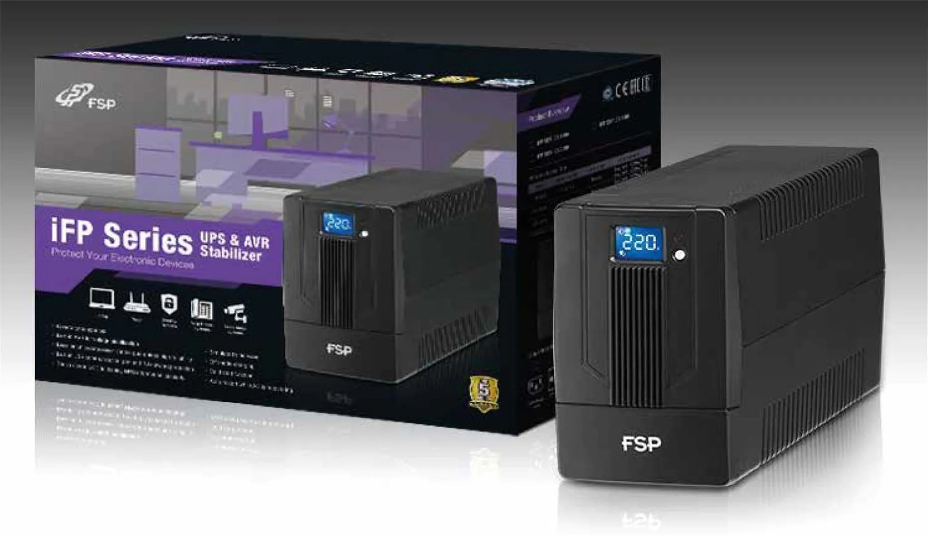 FSP iFP 1500 Unterbrechungsfreie Stromversorgung (USV) Line-Interaktiv 1,5 kVA 900 W 2 AC-Ausgänge – Bild 4