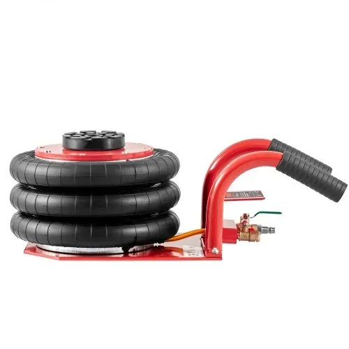 VEVOR Pneumatischer Wagenheber Triple Bag Air Jack 3 t, Dreifachbeutel-Luftheber 140-450 mm Hubhöhe Airbag-Luftwagenheber, 5 Minuten Hub Luftheber mit kurzem Griff, Wagenheber Rot Arbeitssparend – Bild 9