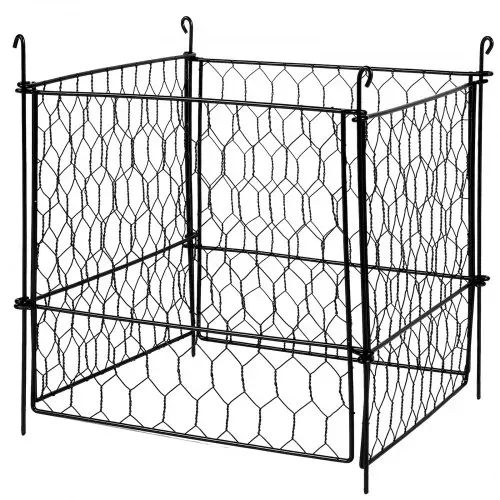 VEVOR 4er-Pack Pflanzenschutz vor Tieren, 34,3 x 34,3 cm Pflanzenschutz aus Hühnerdraht, Pflanzenkäfige für Pflanzen im Freien, Blumen und Gemüse, hält Hasen, Hühner und Eichhörnchen fern, 16-teiliges Metallgeflecht – Bild 10