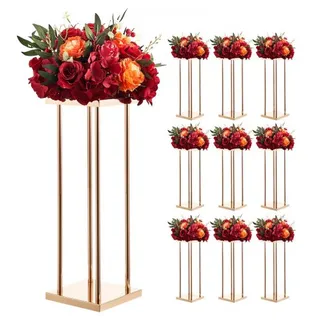 VEVOR Hochzeitsblumenständer 200x200x600 mm, 10 Stk. Blumenhocker mit Metallablage & zylindrischen Beinen, Pflanzenhocker für Hochzeiten Partys Geburtstage Zuhause, Tischdekorationsständer, Roségold VEVOR Hochzeitsblumenständer 200x200x600 mm, 10 Stk. Blumenhocker mit Metallablage & zylindrischen Beinen, Pflanzenhocker für Hochzeiten Partys Geburtstage Zuhause, Tischdekorationsständer, Roségold