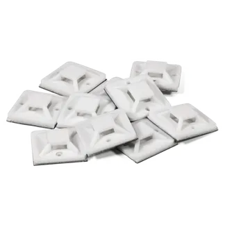 Kabelsockel McPower für Kabelbinder 20x20mm, selbstklebend, 10er-Pack Kabelsockel McPower für Kabelbinder 20x20mm, selbstklebend, 10er-Pack