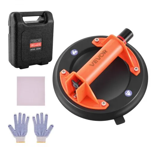 VEVOR Vakuum Saugheber, 203 mm Glassauger mit ABS-Griff, Fliesensauger 180 kg Hubkapazität, Fliesen-Saugnapf-Werkzeug mit Tragetasche zum Anheben von Fliesen, Granit, Trockenbauwänden, 1 Stk. VEVOR Vakuum Saugheber, 203 mm Glassauger mit ABS-Griff, Fliesensauger 180 kg Hubkapazität, Fliesen-Saugnapf-Werkzeug mit Tragetasche zum Anheben von Fliesen, Granit, Trockenbauwänden, 1 Stk.