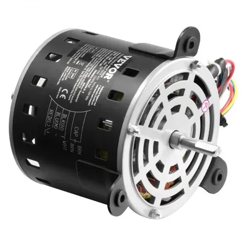 VEVOR 1/3 PS Gebläsemotor, 220 V, 1,95 A, 1250 U/min, 3 Gang (750/9501250 U/min), 10 mm Wellendurchmesser, 20 mm Wellenlänge, ROT. CCW vom Wellenende, inkl. CBB60 15 μF / 450 V Kondensator – Bild 9