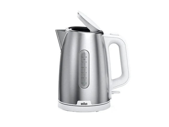 Braun WK 1500 Wasserkocher 1,7 l 2200 W Edelstahl, Weiß – Bild 3