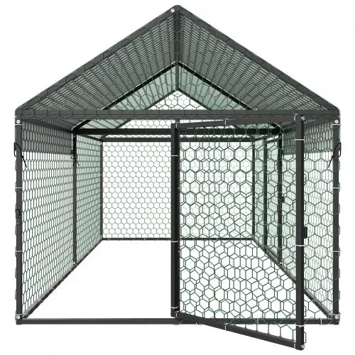 VEVOR Hühnerstall, 1x2x1 m, Hühnerhaus mit Wasserdichter Abdeckung & Doppeltüren, Freilaufgehege mit Spitzdach, Kompatibel mit Holzställen, Geflügelstall für Kaninchen, Hühner, Gänse & Enten – Bild 8