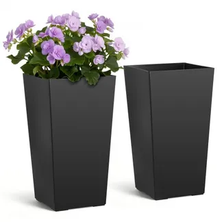 VEVOR Pflanztopf 300x300x550 mm 2er-Set, Blumentopf, Blumenkübel, PP-Pflanzgefäß, Planzkübel, Pflanzkasten mit Innentopf & Abflusslöchern, Geeignet für Zimmer- & Gartenpflanzen, Schwarz VEVOR Pflanztopf 300x300x550 mm 2er-Set, Blumentopf, Blumenkübel, PP-Pflanzgefäß, Planzkübel, Pflanzkasten mit Innentopf & Abflusslöchern, Geeignet für Zimmer- & Gartenpflanzen, Schwarz