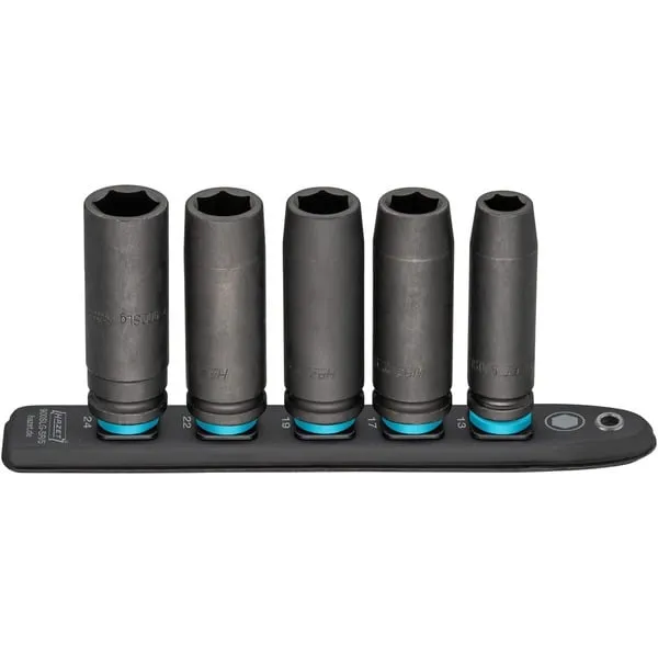 SmartRail 1/2" Schlag-, Maschinenschrauber-Einsatz-Satz Sechskant, 5-teilig, Steckschlüssel – Bild 3