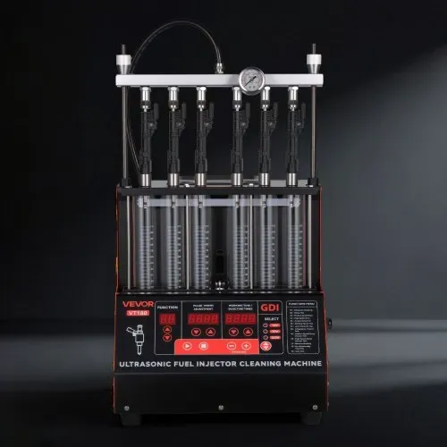 VEVOR Einspritzdüsenreiniger-Tester 9 Testmodi, 6-Zylinder-Ultraschallreinigungsgerät 28 kHz, Einstellbar auf 12/70/120 V für EFI/FSI/GDI, Einspritzdüsenreiniger mit Ablassventil für Auto – Bild 7