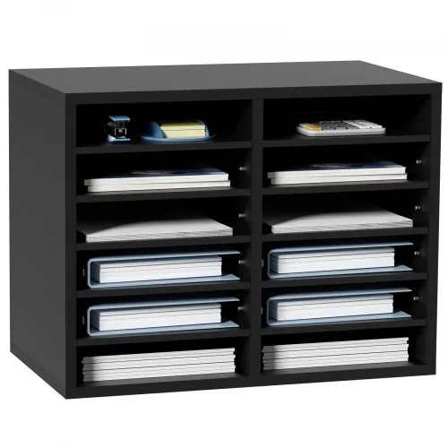 VEVOR Briefablage Schreibtisch Organizer 520 x 305 x 410 mm, 2,3–5,6 cm Einstellbar A4 Stapelbar Quer, Papierablage, Aufbewahrung Schreibtisch Ablagesystem Organisation, Ablage (Schwarz, 2 x 6 Fächer) VEVOR Briefablage Schreibtisch Organizer 520 x 305 x 410 mm, 2,3–5,6 cm Einstellbar A4 Stapelbar Quer, Papierablage, Aufbewahrung Schreibtisch Ablagesystem Organisation, Ablage (Schwarz, 2 x 6 Fächer)