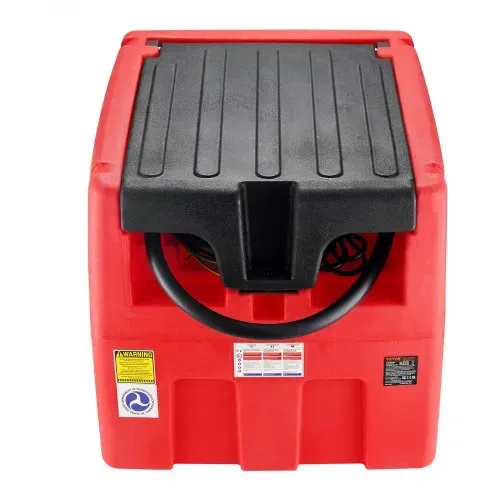 VEVOR Tragbarer Diesel- und Benzintank, 48 Gallonen, 10,6 GPM Durchflussrate, Dieselkraftstofftank mit 12 V elektrischer Transferpumpe, 13,1 Fuß Schlauch, automatische Tankdüse, Transfertank für einfachen Kraftstofftransport, rot – Bild 9