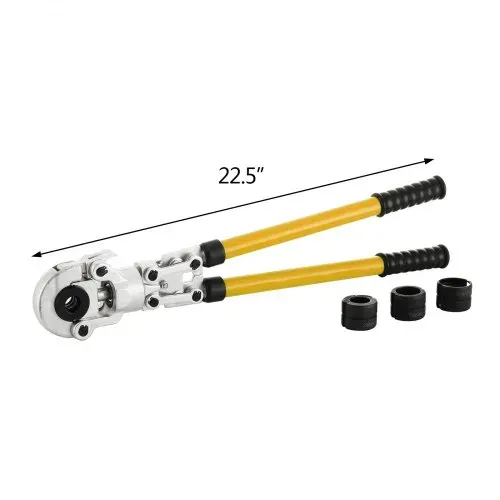 VEVOR Presszange TH 16, TH 20, TH 26, TH 32, Crimpzange Presszange Ø 16-32 m, Rohrpresszange Gelb, Stahl Quetschzange mit Ergonomischem und Rutschfestem Griff, Rohrcrimpzange 530-750 mm Ausziehbar – Bild 7