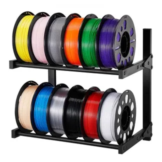 VEVOR Filament Lagerregal mit 2 Ebenen zur Wandmontage, 445 x 290 x 425 mm, Filamentspulenhalter auf Rädern, 3D-Druckerzubehör Organizer für 3D-Druckstudio, Büro, Werkstatt, Schwarz VEVOR Filament Lagerregal mit 2 Ebenen zur Wandmontage, 445 x 290 x 425 mm, Filamentspulenhalter auf Rädern, 3D-Druckerzubehör Organizer für 3D-Druckstudio, Büro, Werkstatt, Schwarz