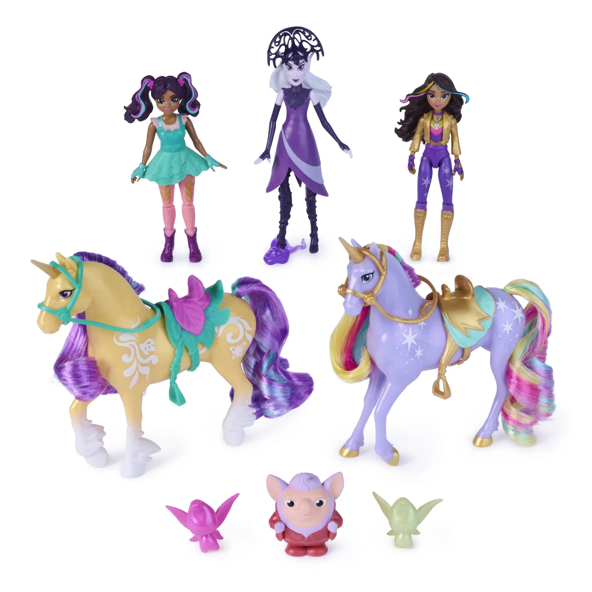 Unicorn Academy - Abenteuer-Set, mit Ravenzella, Sophia, Ava, Wildstar, Leaf und weiteren Figuren, ca. 12 cm große Originalfiguren zur beliebten Netflix Serie – Bild 2