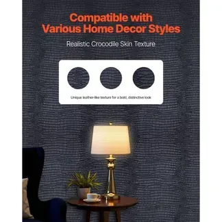 VEVOR Tapete selbstklebend, 40 cm x 10 m, Wandtapete, Klebefolie mit rissiger Struktur, Möbelfolie, Möbelaufkleber, dekorative Vinylrolle für Schlafzimmer, Küche, Büro, Badezimmer, Schwarz VEVOR Tapete selbstklebend, 40 cm x 10 m, Wandtapete, Klebefolie mit rissiger Struktur, Möbelfolie, Möbelaufkleber, dekorative Vinylrolle für Schlafzimmer, Küche, Büro, Badezimmer, Schwarz
