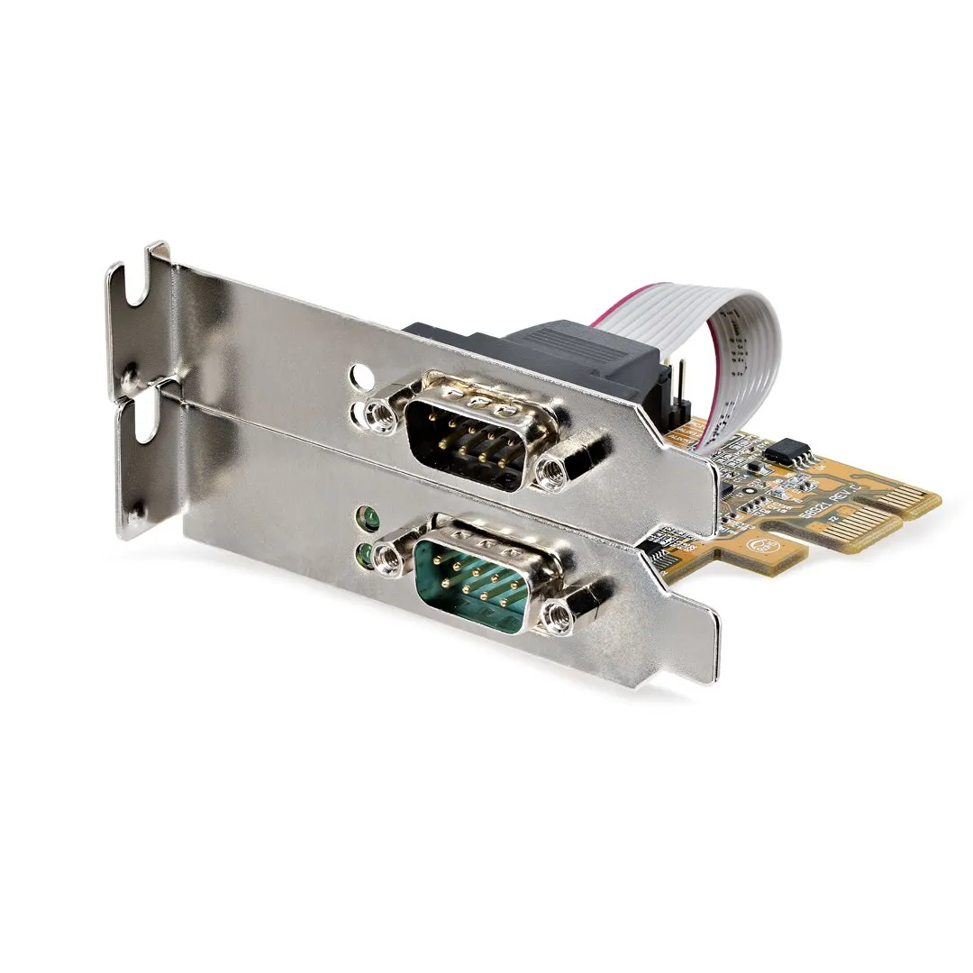 StarTech.com 2 Port PCI Express Serielle Schnittstellenkarte, PCIe auf RS232 (DB9), PC Serielle Karte/Erweiterungskarte, Voll-/Niedrigprofilblende, 2 Serielle Anschlüsse, 16C1050 UART, COM Retention, Windows/Linux – Bild 7