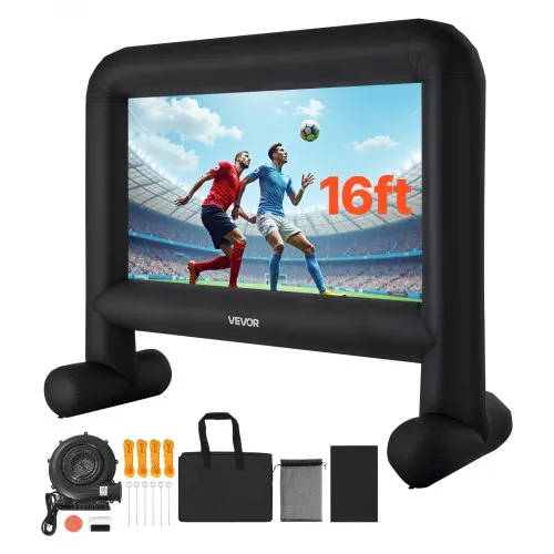 VEVOR aufblasbare Filmleinwand Projektion Beamer Leinwand aus 600D, Projektionsleinwand mit tragbarer Aufbewahrungstasche, 16:9, Filmprojektion für Heimkino Mottoparty Poolspaß ( 378 x 130 x 317 cm) VEVOR aufblasbare Filmleinwand Projektion Beamer Leinwand aus 600D, Projektionsleinwand mit tragbarer Aufbewahrungstasche, 16:9, Filmprojektion für Heimkino Mottoparty Poolspaß ( 378 x 130 x 317 cm)