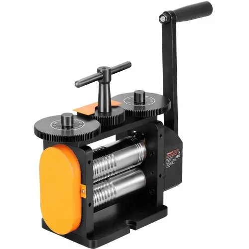 VEVOR 3 in 1 Handwalzwerk Maschine 57 mm Kombinationswalzwerk, Manueller Walzwerk Schmuckwalzwerk Einstellbare Dicke von 0 bis 5,5 mm, Handwalzwerk Maschine für Platin / K-Gold / Messing / Aluminium – Bild 9