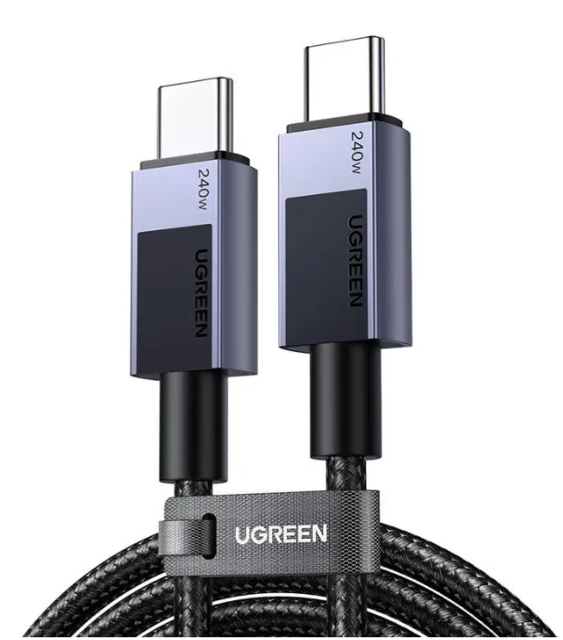 Ugreen 45068 USB Kabel 2 m USB C 0,48 Gbit/s 240 W Schwarz, Grau Ugreen 45068 USB Kabel 2 m USB C 0,48 Gbit/s 240 W Schwarz, Grau