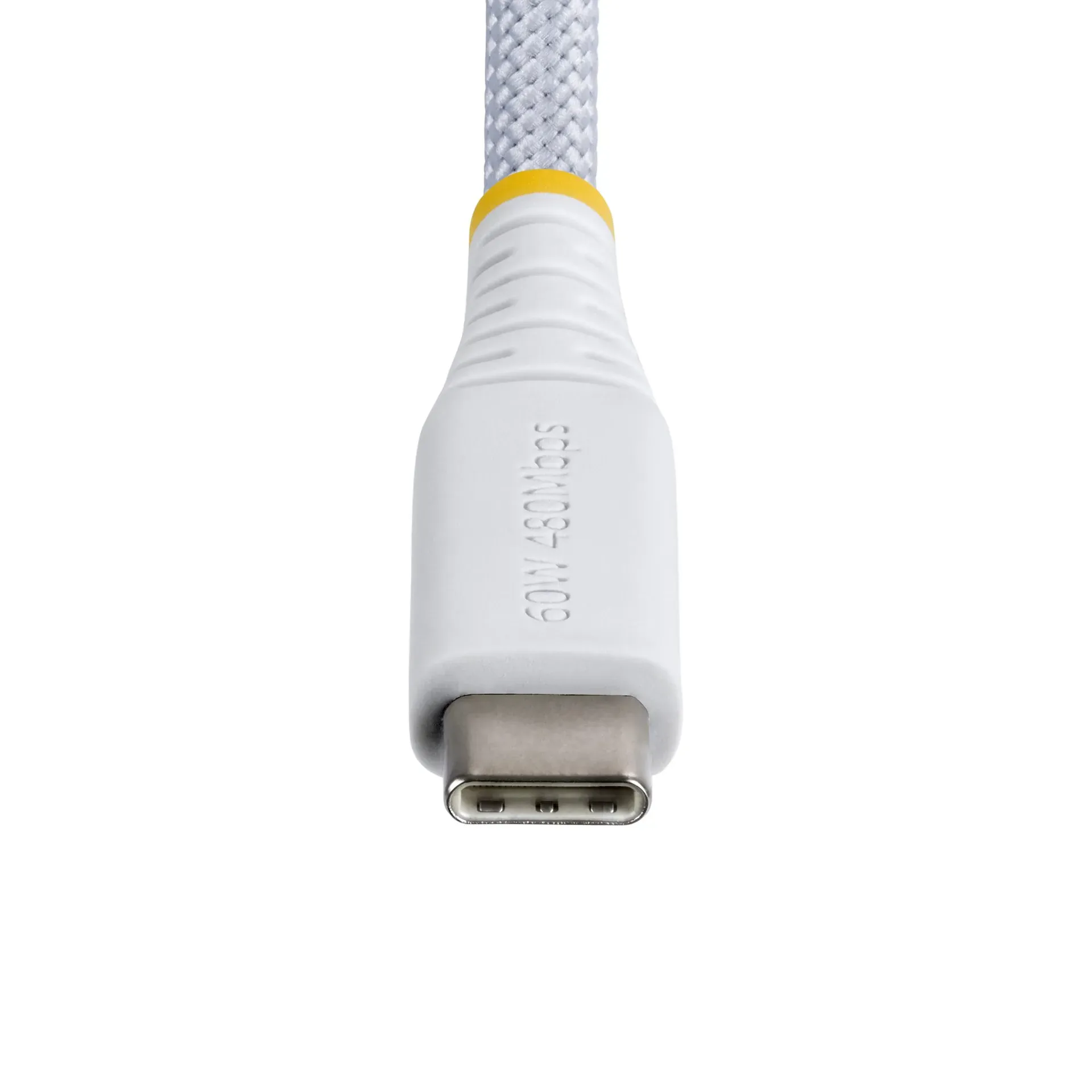 StarTech.com 2m Weißes USB-C Ladekabel, 60W (3A) PD, Zweischichtige Geflochtene Nylon/TPE-Hülle, Robustes USBC Laptop / Handy Ladekabel, USB 2.0 Datenkabel – Bild 4