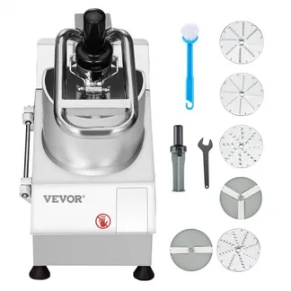 VEVOR Küchenmaschine Gemüseschneider Gemüsezerkleiner 2 Einfüllöffnungen, Schneider aus lebensmittelechtem Edelstahl mit 6 abnehmbaren Klingen, 3/5/7/10 mm Raspel, 2/4 mm Hobel, für Gemüse Obst VEVOR Küchenmaschine Gemüseschneider Gemüsezerkleiner 2 Einfüllöffnungen, Schneider aus lebensmittelechtem Edelstahl mit 6 abnehmbaren Klingen, 3/5/7/10 mm Raspel, 2/4 mm Hobel, für Gemüse Obst