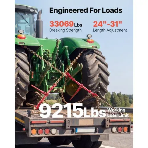 VEVOR 9215LBS 3/8″ – 1/2″ Ratschenbinder, 9.215 lbs, sichere Arbeitslast, G70-Haken und einstellbare Länge, für Ketten der Güteklasse 70–80, Festzurren, Transportieren, Abschleppen, 2er-Pack, Rot VEVOR 9215LBS 3/8″ – 1/2″ Ratschenbinder, 9.215 lbs, sichere Arbeitslast, G70-Haken und einstellbare Länge, für Ketten der Güteklasse 70–80, Festzurren, Transportieren, Abschleppen, 2er-Pack, Rot