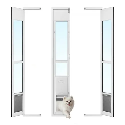 VEVOR Hundeklappe für Glasschiebetüren, Hundetür Höhenverstellbar von 1927 bis 2049 mm, Rahmen aus Aluminiumlegierung mit Klappe, Abschließbar, für Mittelgroße Hunde, 180° Schwenkbare Haustiertür VEVOR Hundeklappe für Glasschiebetüren, Hundetür Höhenverstellbar von 1927 bis 2049 mm, Rahmen aus Aluminiumlegierung mit Klappe, Abschließbar, für Mittelgroße Hunde, 180° Schwenkbare Haustiertür