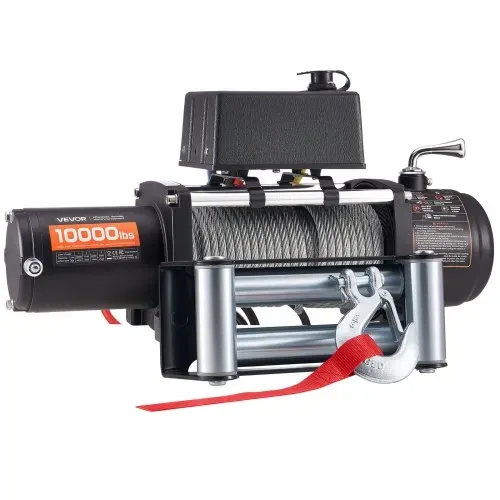 VEVOR Elektrische Seilwinde, 4500 kg, 12 V DC LKW-Winde mit Φ 8,3 mm x 19,8 m Stahlseil, kabellose & kabelgebundene Fernbedienung, IP55 zum Abschleppen von SUV, Jeep, Anhänger, Boot, Geländewagen – Bild 9