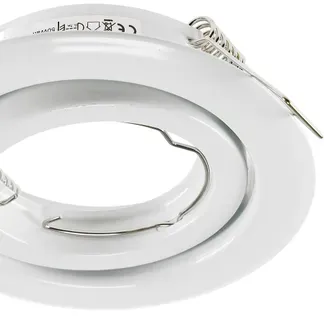 Decken-Einbaustrahler “SR90” weiß schwenkbar, Ø98mm, für 50mm Lampen Decken-Einbaustrahler “SR90” weiß schwenkbar, Ø98mm, für 50mm Lampen