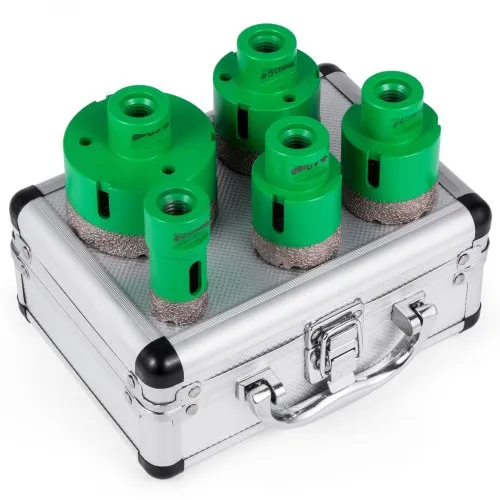 VEVOR Diamant Lochsäge 20, 40, 45, 50, 68 mm, Fliesenbohrer Lochsäge M14 Gewinde, Diamantbohrer 60 mm Bohrerlänge, Glasbohrer mit 5 Bohrern, Werkzeugkasten, Folienschweißgerät für Fliesen, Granit VEVOR Diamant Lochsäge 20, 40, 45, 50, 68 mm, Fliesenbohrer Lochsäge M14 Gewinde, Diamantbohrer 60 mm Bohrerlänge, Glasbohrer mit 5 Bohrern, Werkzeugkasten, Folienschweißgerät für Fliesen, Granit