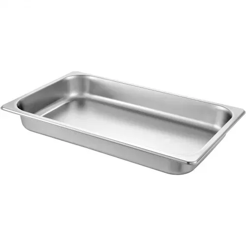 VEVOR Edelstahl Behälter 6 Stück, Speisebehälter Essens Behälter, Antihaft Teller, 537 x 330 x 65 mm kommerzieller Warmhaltebehälter für Speisen, Torten, Aufläufe, Hotelpfanne – Bild 8
