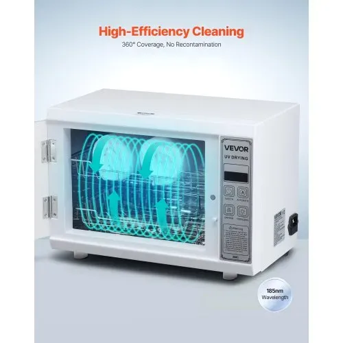 VEVOR UV Sterilisator Nagelwerkzeug-Reinigungsmaschine (12 L / 160 W) multifunktionale Nagelreiniger Sterilisator mit Timer-Einstellung, Reinigungskabinett mit Tür aus gehärtetem Glas, für Labore VEVOR UV Sterilisator Nagelwerkzeug-Reinigungsmaschine (12 L / 160 W) multifunktionale Nagelreiniger Sterilisator mit Timer-Einstellung, Reinigungskabinett mit Tür aus gehärtetem Glas, für Labore