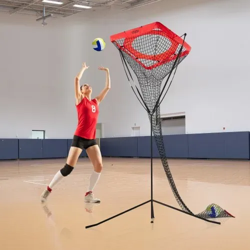 VEVOR Volleyball Trainernetz Trainingsgerät, winkel- und höhenverstellbarer Volleyballtrainer, tragbares Übungsnetz mit Stahlbasis, Tragetasche, Zielnetz zum Aufschlagen und Schmettern – Bild 7