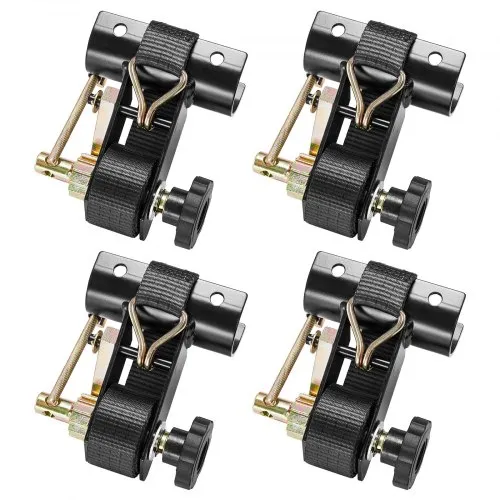 VEVOR Spanngurte für Leitergestell, 47,5–50,8 mm, schwarze Rundrohrbefestigung, 38 mm x 2,25 m, Ratschengurte mit doppelten J-Haken, 226,8 kg Traglast, mit Schnallenverschluss (4er-Pack) VEVOR Spanngurte für Leitergestell, 47,5–50,8 mm, schwarze Rundrohrbefestigung, 38 mm x 2,25 m, Ratschengurte mit doppelten J-Haken, 226,8 kg Traglast, mit Schnallenverschluss (4er-Pack)