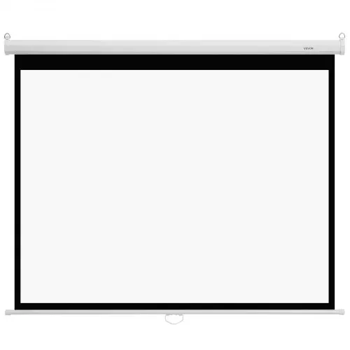VEVOR manuelle Projektionsleinwand Beamer Leinwand, 72 Zoll 4:3 4K 1080 HD, einziehbare Projektionsleinwand, wandmontierte Filmprojektion mit Zugseil, tragbare Rolloleinwand Heimkino – Bild 8