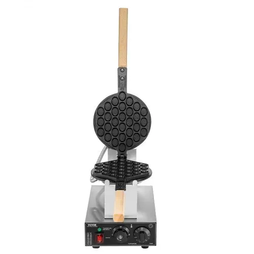 VEVOR kommerzieller Bubble-Waffelmaker Eierpfannkuchenmaschine 1400 W, Waffel Maker aus Edelstahl mit antihaftbeschichteter Backfläche, Temperatur- und Zeitregelung, für Restaurant Bäckerei Snackbar – Bild 10