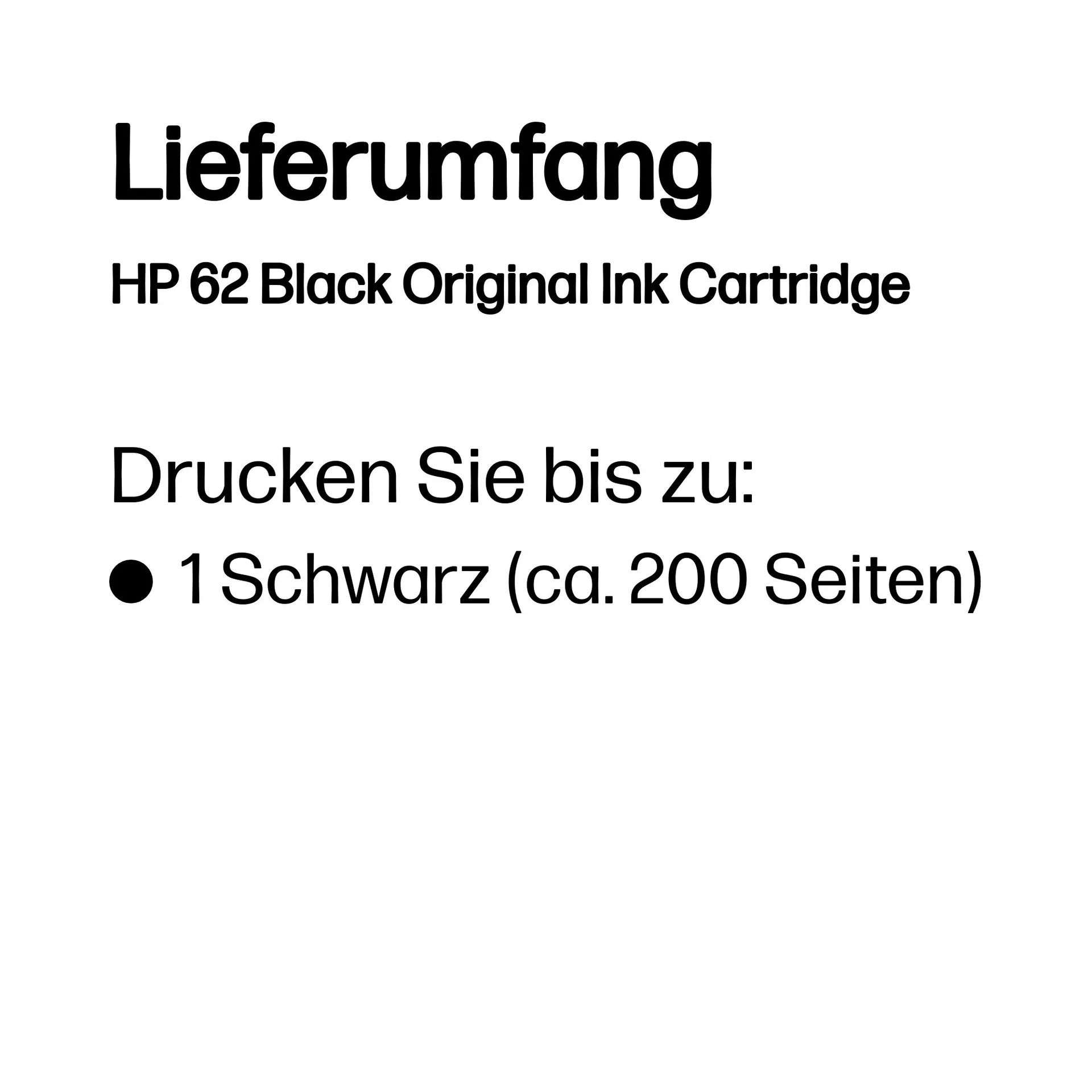 HP 62 Schwarz Original Druckerpatrone – Bild 3