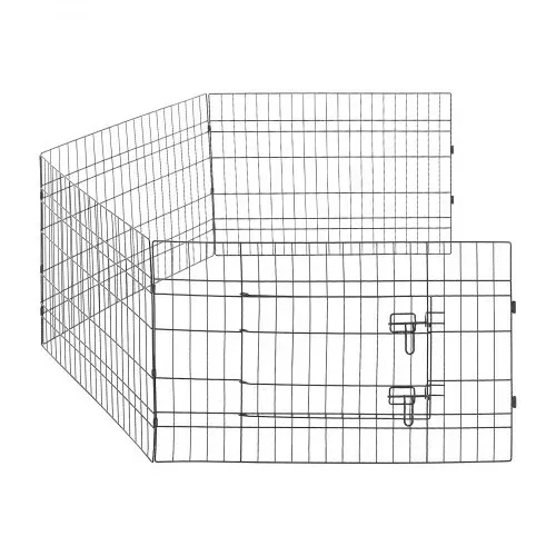 VEVOR Welpenauslauf Welpenlaufstall Metall 61cm 4-tlg. Deckel & Bodenmatte, Spielplatz für Kleine Hunde Katzen & Andere Kleintiere Faltbar Durch die Verschiedenen Formen Vielfältig Einsetzbar – Bild 10