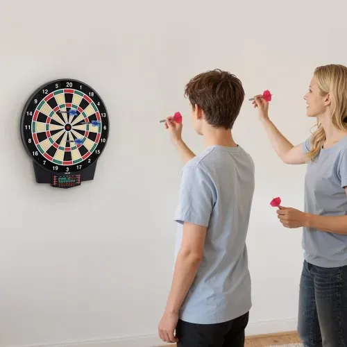 VEVOR Elektronische Dartscheibe, 393 mm E-Dartsboard mit 43 Spielen & über 320 Variationen für bis zu 8 Spieler, 6 Darts mit Flights & 50 Ersatz-Dartspitzen, Farb-LCD-Punkteanzeige – Bild 7