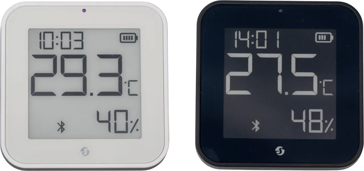 Shelly · Plug & Play · "Blu ZB H&T Black" · Temperatur- & Feuchtigkeitssensor · Bluetooth · Zigbee · Batterie · Schwarz – Bild 4