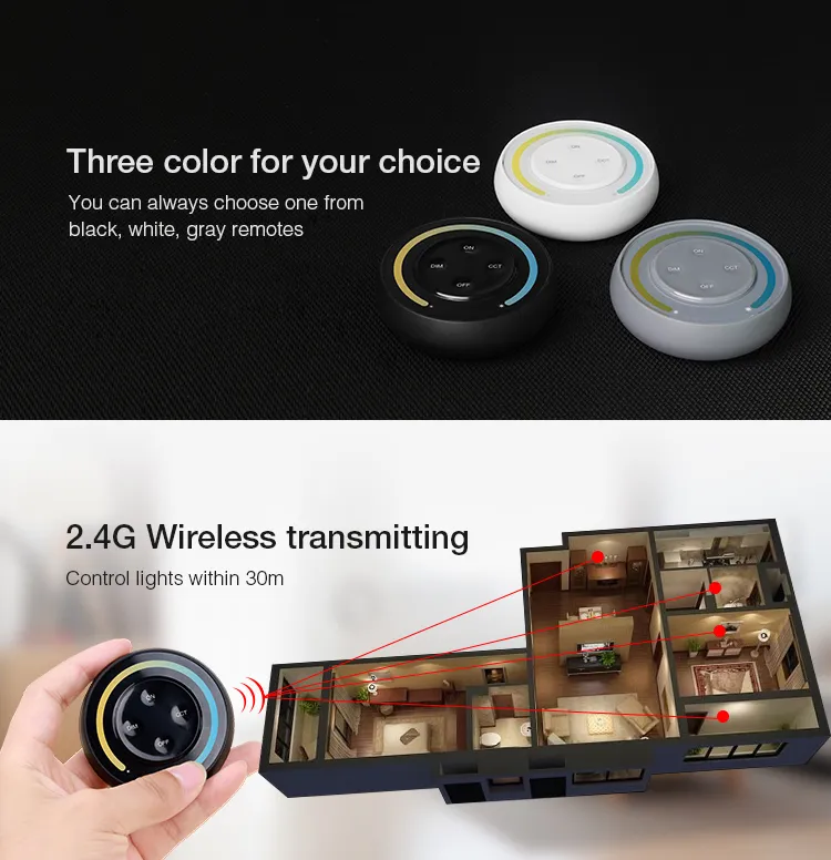 MiBoxer S1-B LED Fernbedienung Sunrise remote (b) dual white (CCT) – Bild 5