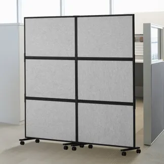VEVOR Raumteiler Trennwand Paravent Schallschutzwand Doppelpanel, tragbare Bürotrennwand mit Polyester und Stahlkabinenwand, Raumtrenner (171 x 39 x 186 cm), Grau VEVOR Raumteiler Trennwand Paravent Schallschutzwand Doppelpanel, tragbare Bürotrennwand mit Polyester und Stahlkabinenwand, Raumtrenner (171 x 39 x 186 cm), Grau