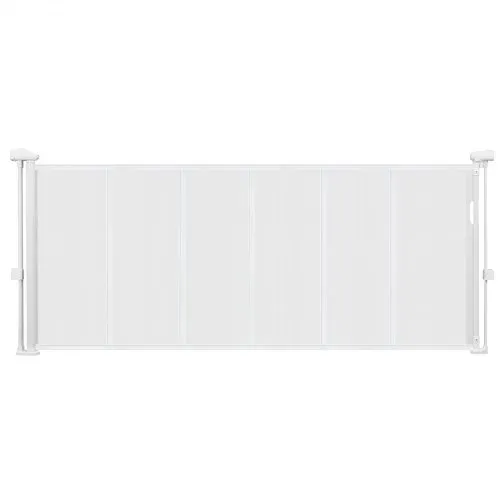 VEVOR einziehbares Babygitter ausziehbar (max. 180 cm breit 87 cm hoch), einziehbares Gitter für Kinder oder Haustiere, Netzmaterial, Türsturzgitter für Innentreppen Türen Flure Spielzimmer, weiß – Bild 8