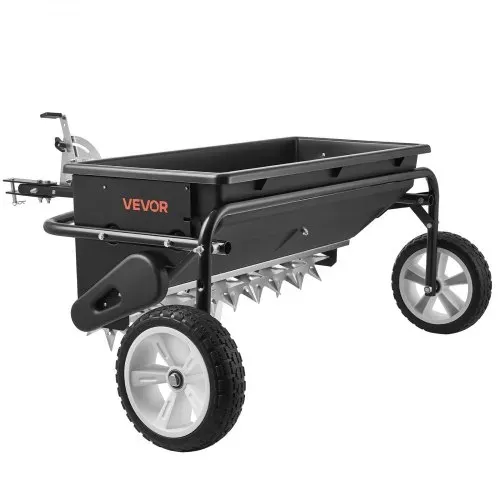 VEVOR Anhänger Rasenlüfter 81 cm Streubreite, Streuwagen mit Universalkupplung, Gartensämaschine & Bodenbelüfter mit 45 kg Kapazität & 10 Zoll Rädern, Vertikutierer für ATVs & UTVs – Bild 9